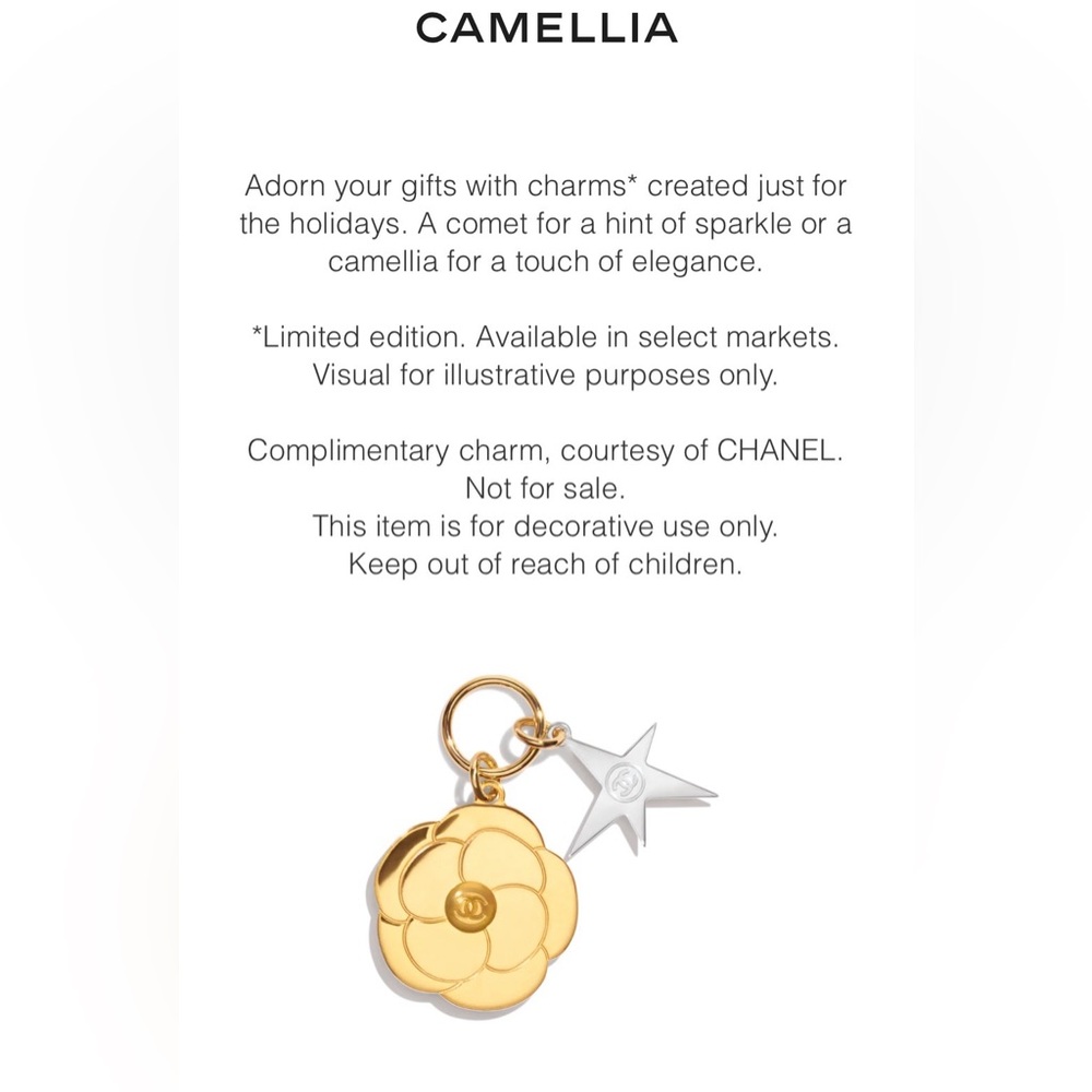 Chanel Holiday 2025 Camellia Flower Charm Ornament Gift Box Card Receipt Ribbon - Picture 2 of 10